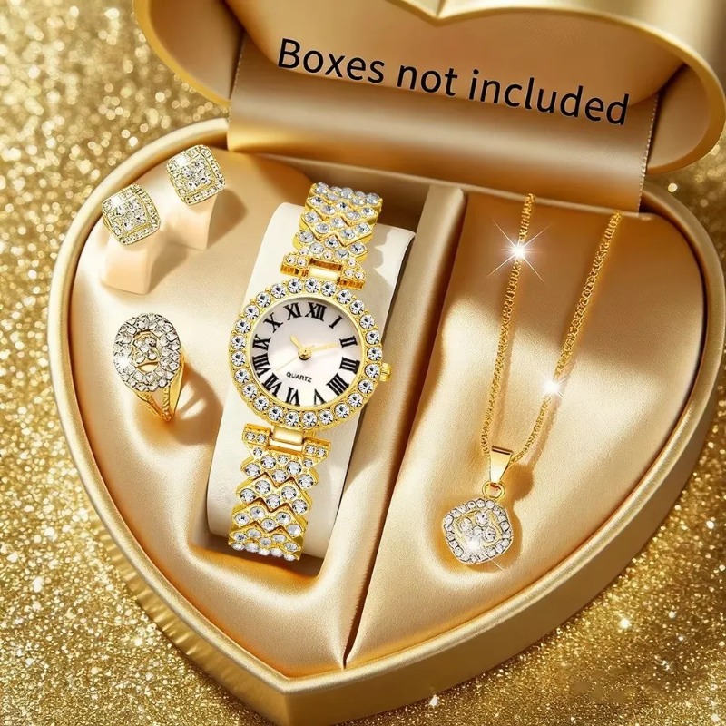 Luxury Watch Holder - 5PCS Luxury Rhinestone Women's Watch Jewelry