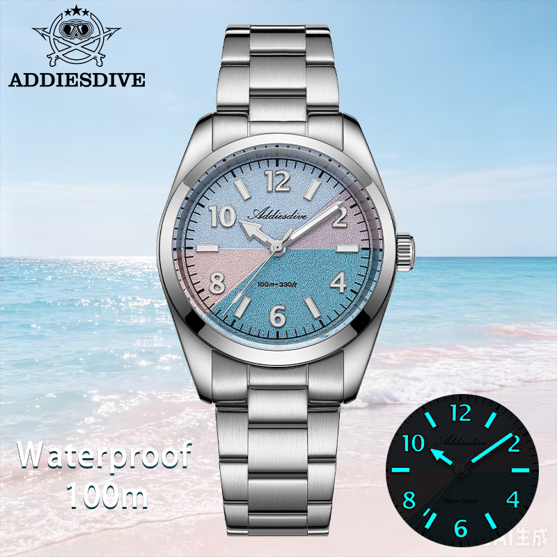 Luxury Watch Display Case - ADDIESDIVE Sapphire Glass Watch Women New