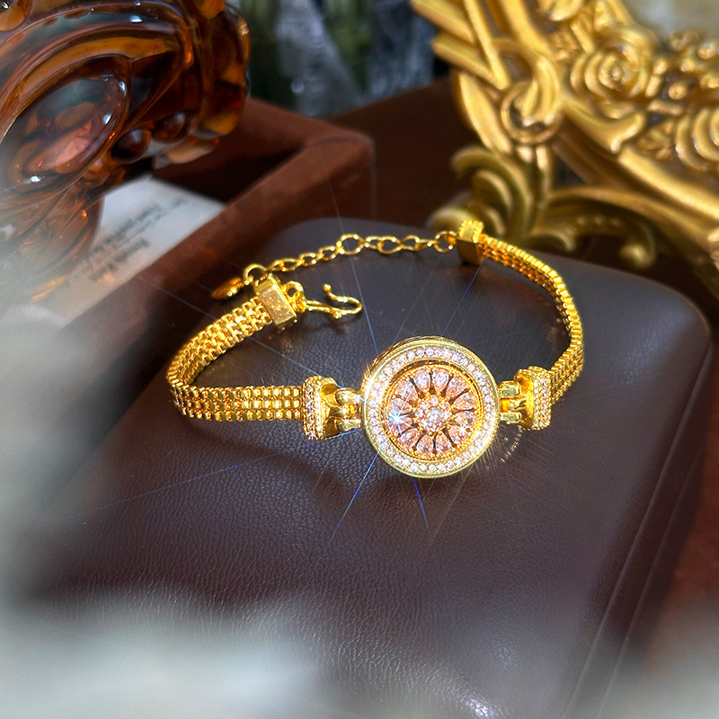 Luxury Watch Service - Sand gold light luxury diamond set
