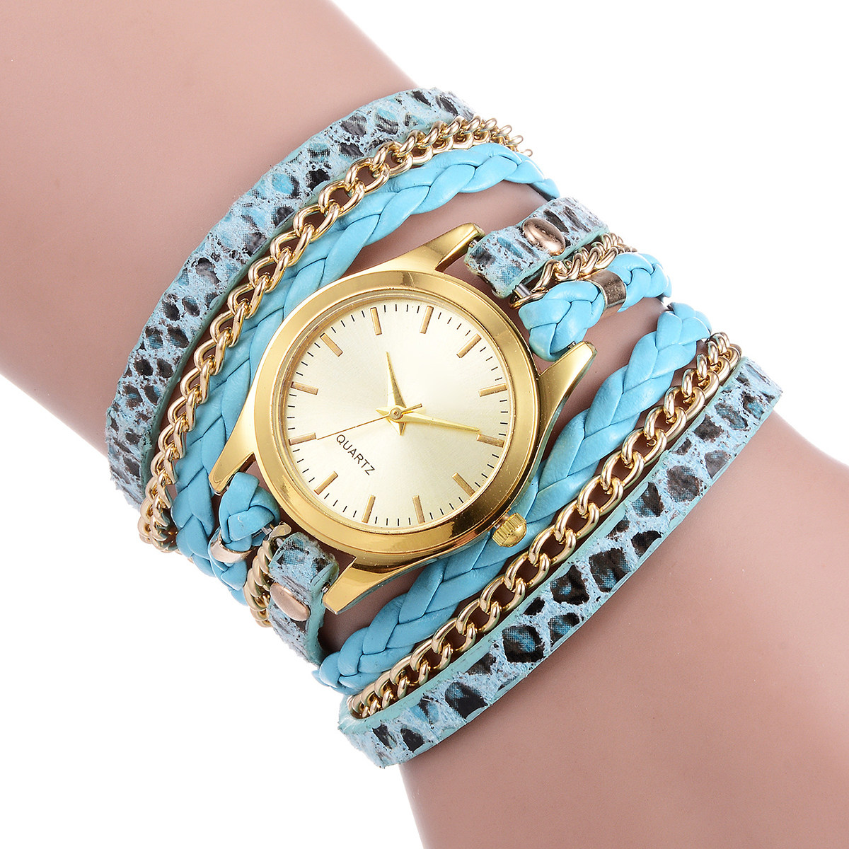 Women Leopard Texture Quartz W - Luxury Watch White 评论和价格