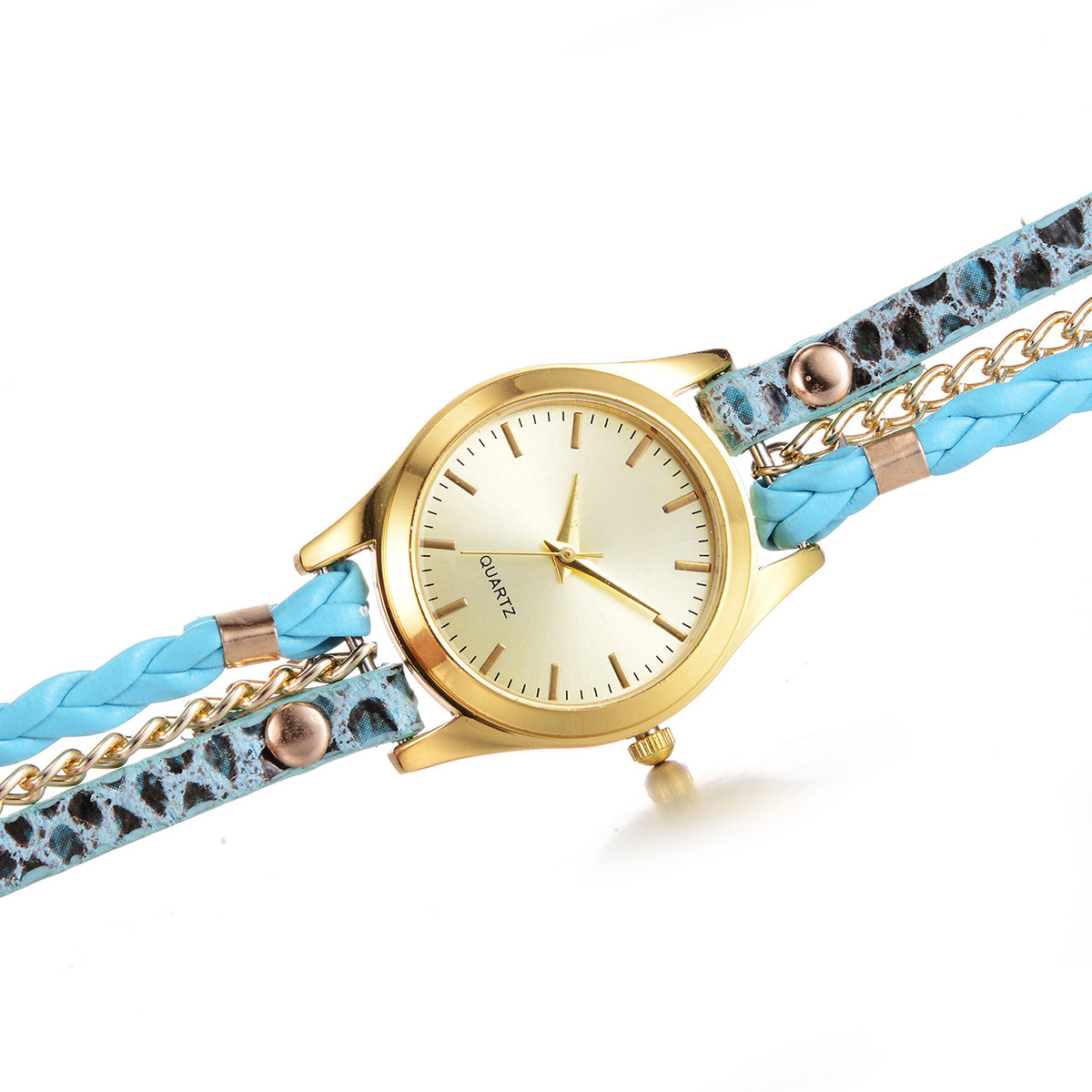 Women Leopard Texture Quartz W - Luxury Watch White 评论和价格
