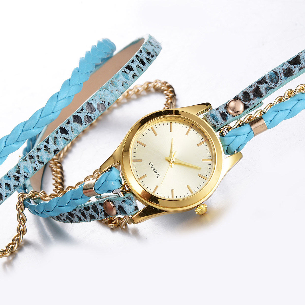 Women Leopard Texture Quartz W - Luxury Watch White 评论和价格