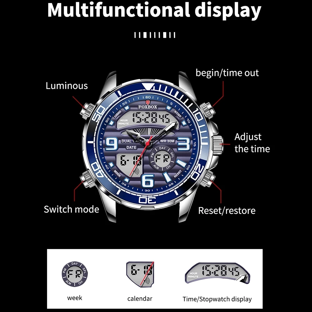 FOXBOX Top Brand Luxury Digita - Luxury Watch All Brands 评论和价格