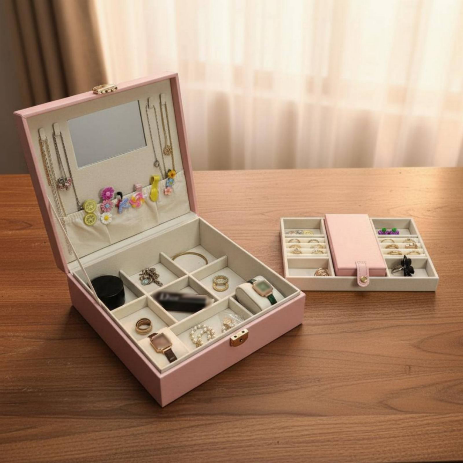 Multi-Tier Jewelry Box Soft Lu - Luxury Watch Tier 评论和价格