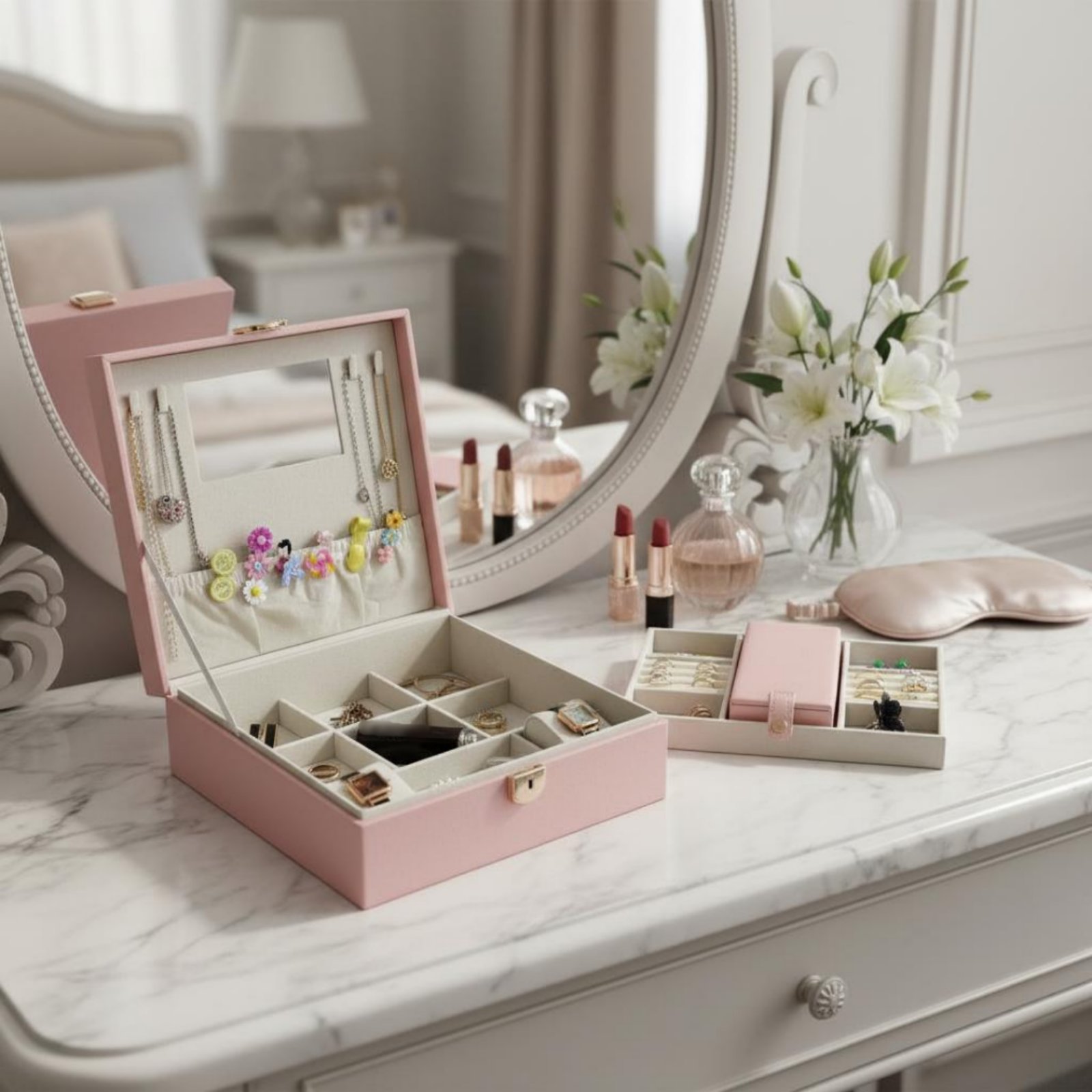 Multi-Tier Jewelry Box Soft Lu - Luxury Watch Tier 评论和价格