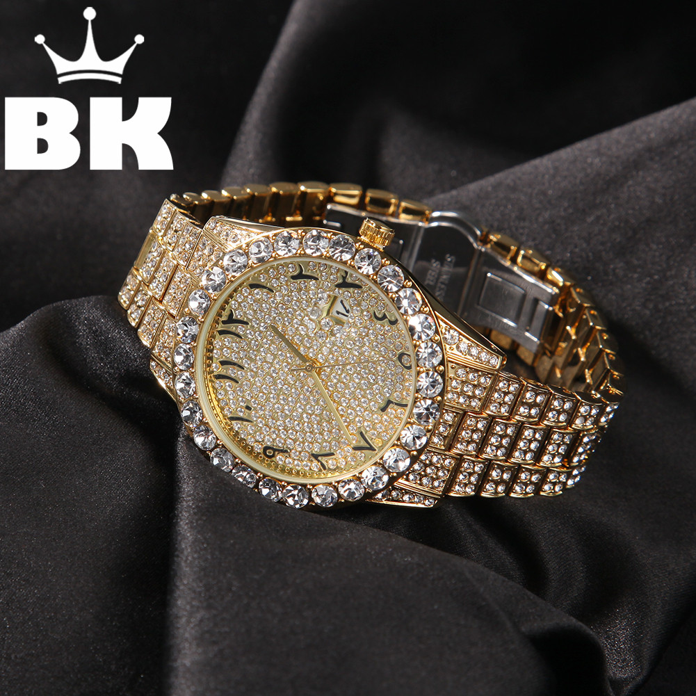 THE HIP HOP Big Dial Full Iced - Luxury Watch With Arabic Numerals 评论和价格