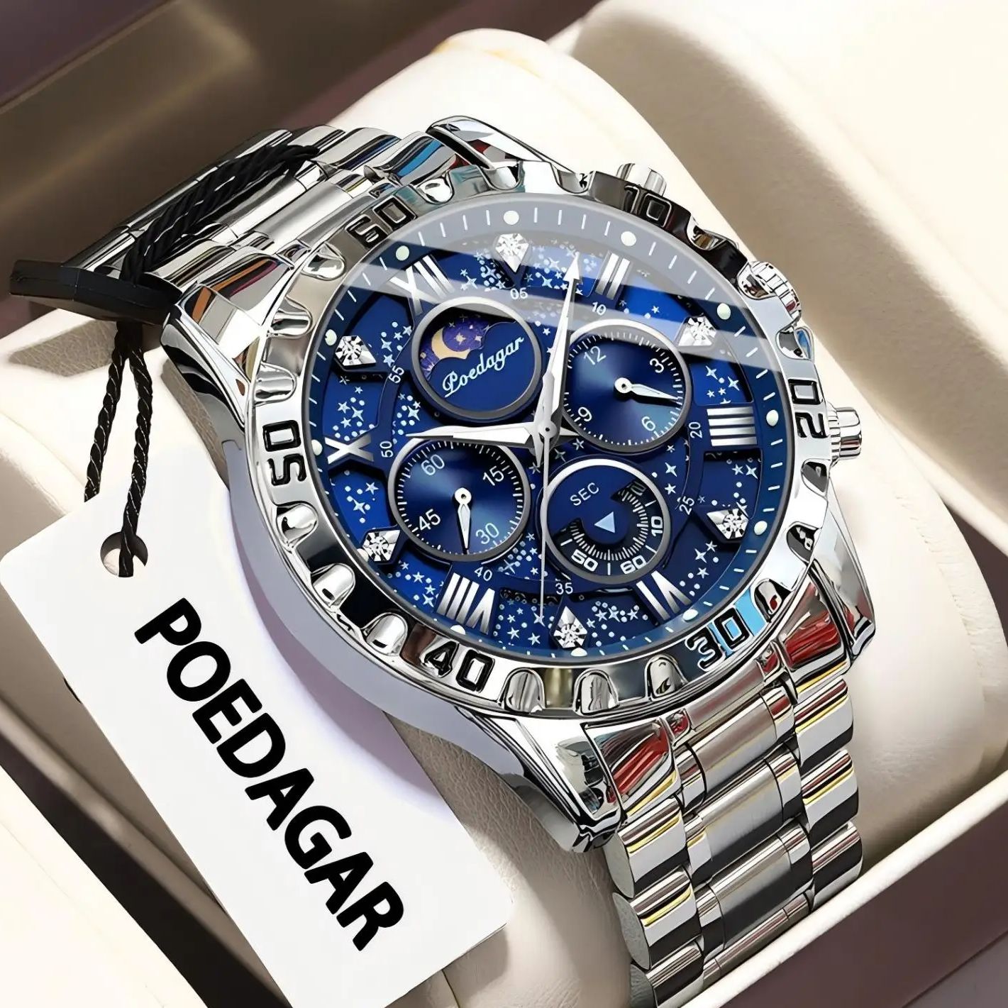 POEDAGAR Luxury Fashion Man Wa - Luxury Watch Zone 评论和价格