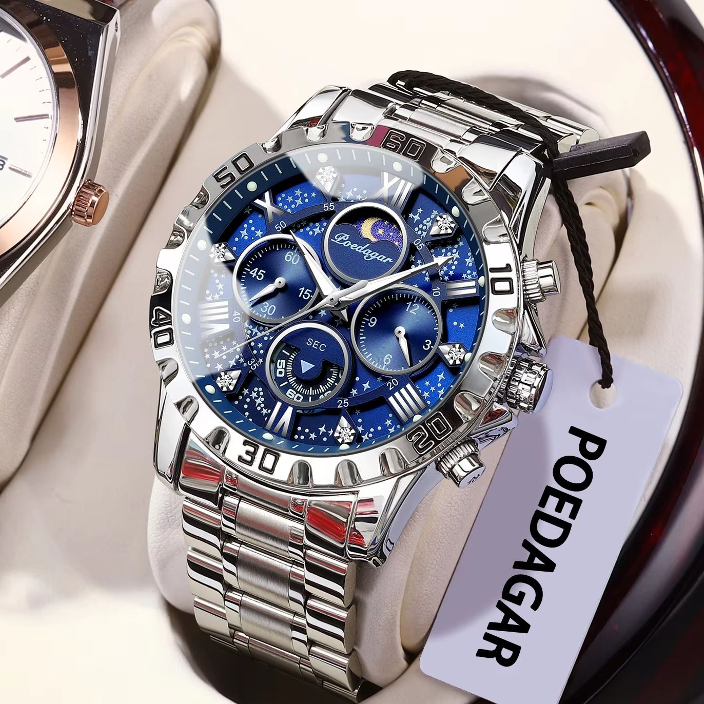 POEDAGAR Luxury Fashion Man Wa - Luxury Watch Zone 评论和价格
