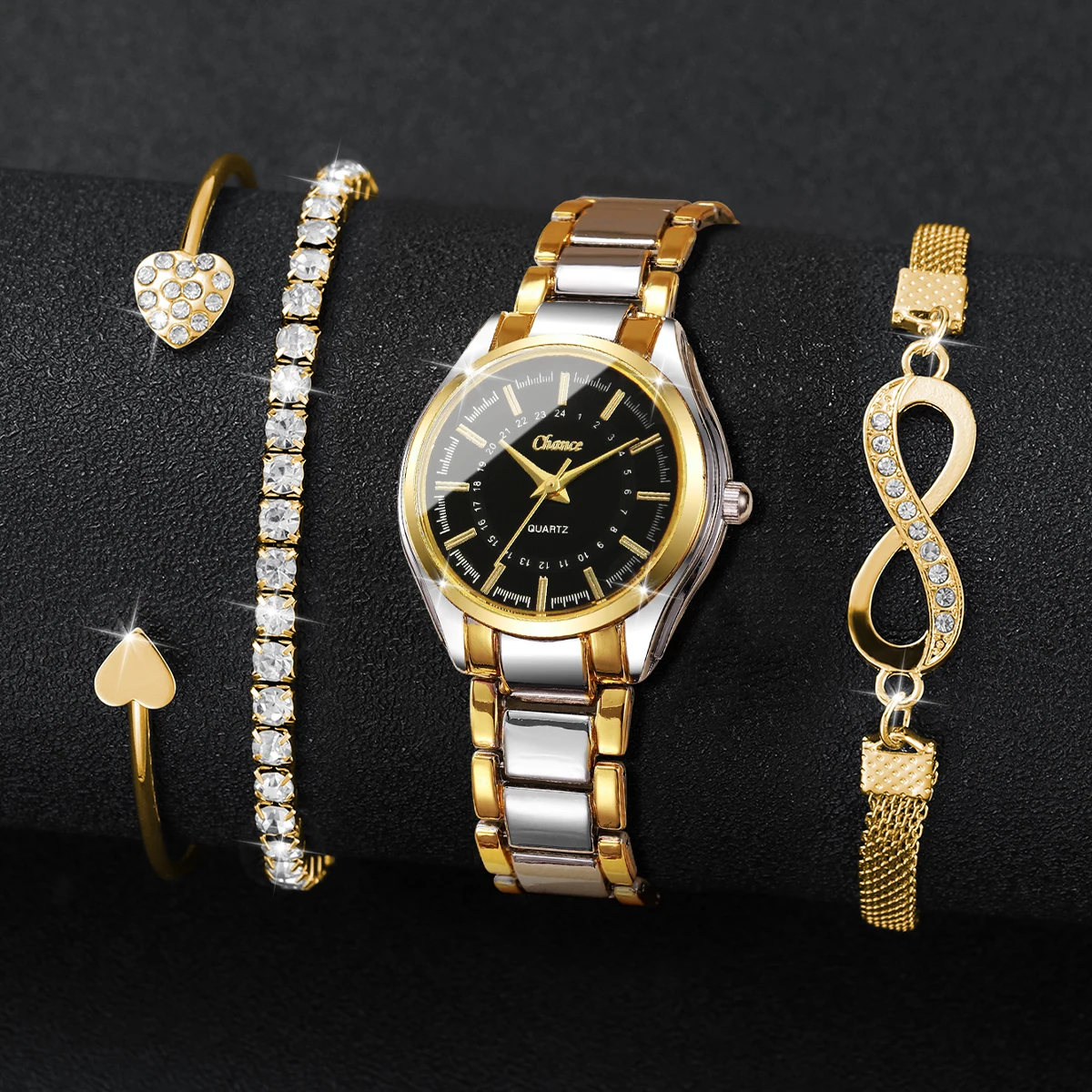 4PCS Elegant Women Watches Bra - Luxury Watch Display Case 评论和价格