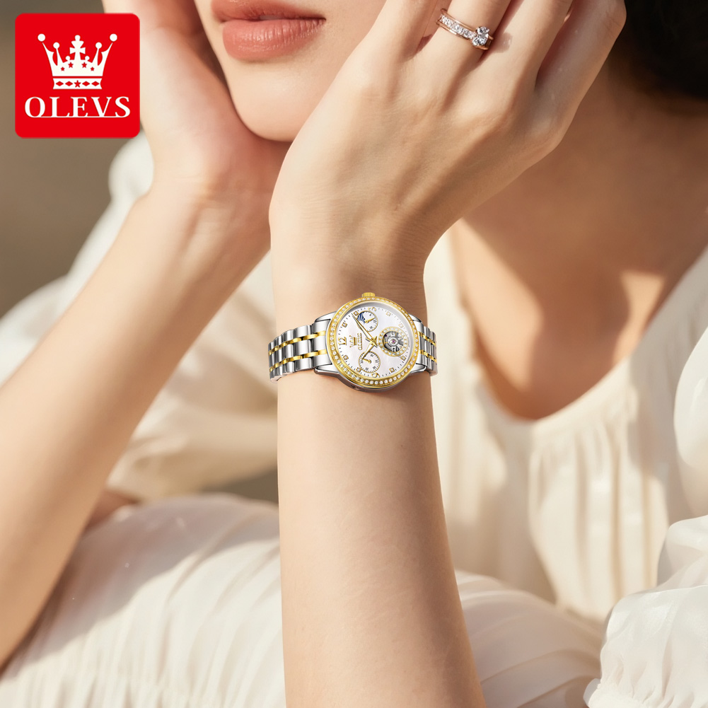 OLEVS Automatic Watch For Wome - Luxury Watch White 评论和价格