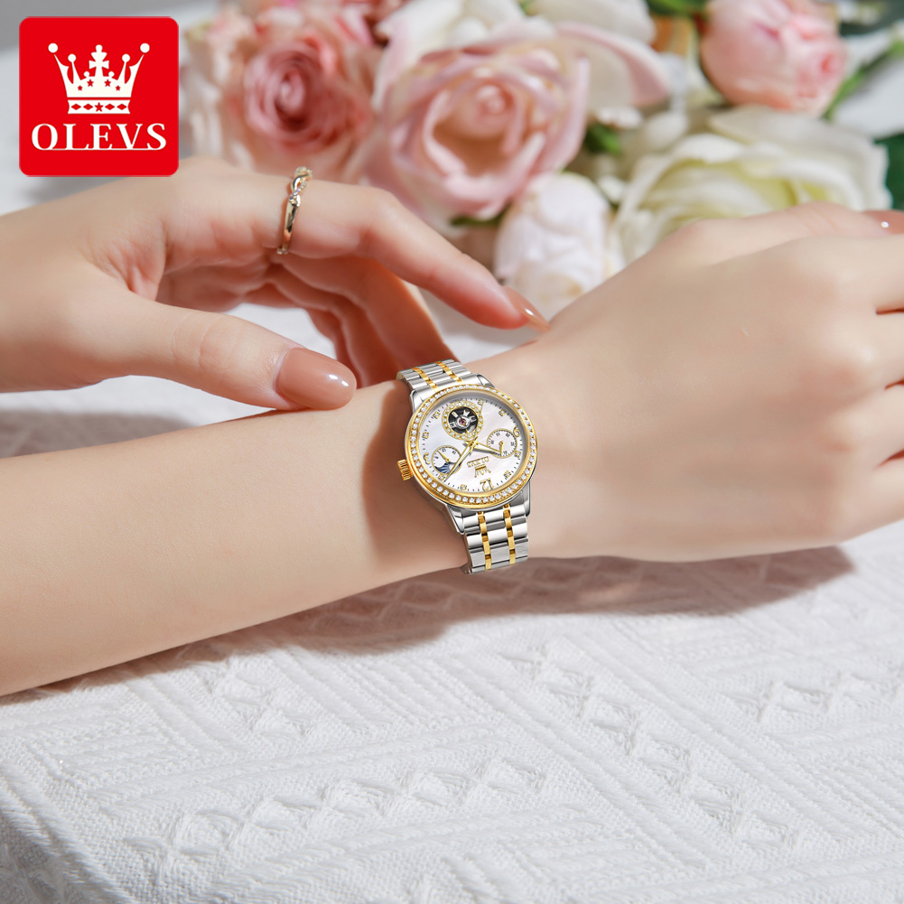 OLEVS Automatic Watch For Wome - Luxury Watch White 评论和价格