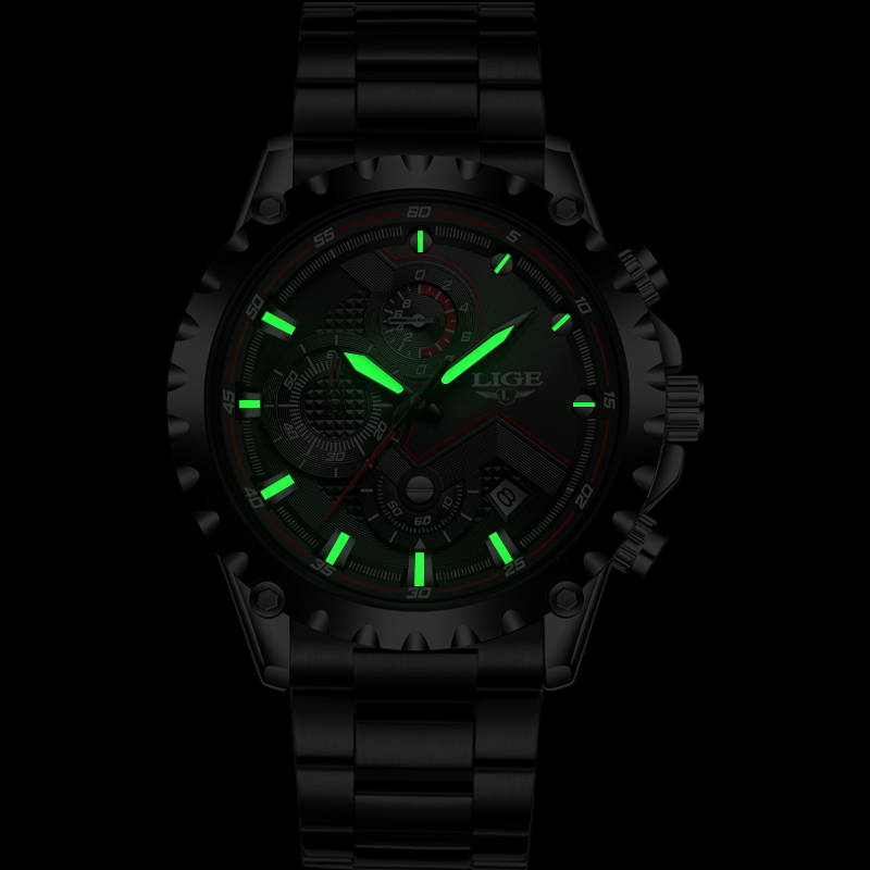 LIGE Top Brand Luxury Mens Fas - Luxury Watch All Brands 评论和价格