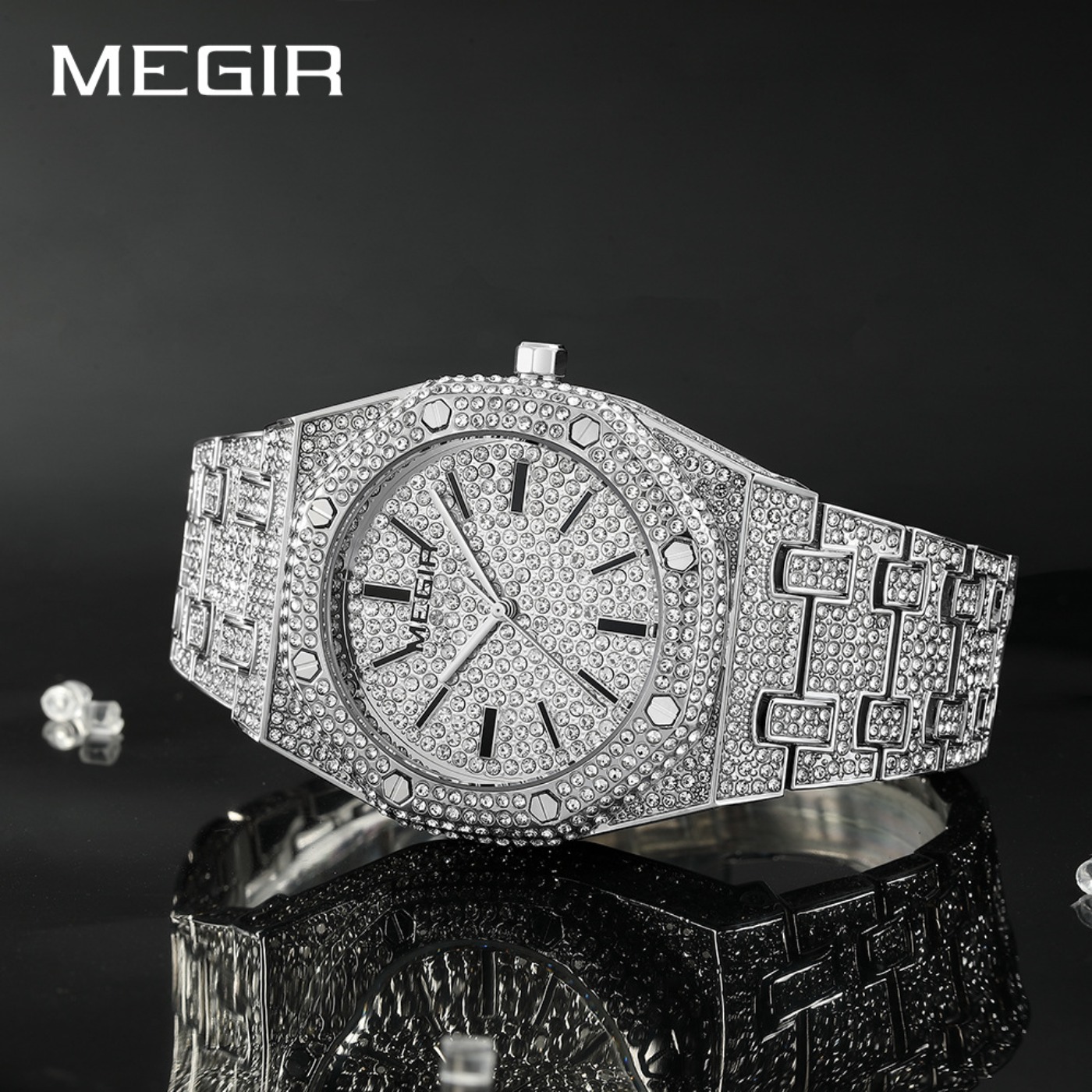 MEGIR Luxury Quartz Rhinestone - Luxury Watch Business 评论和价格