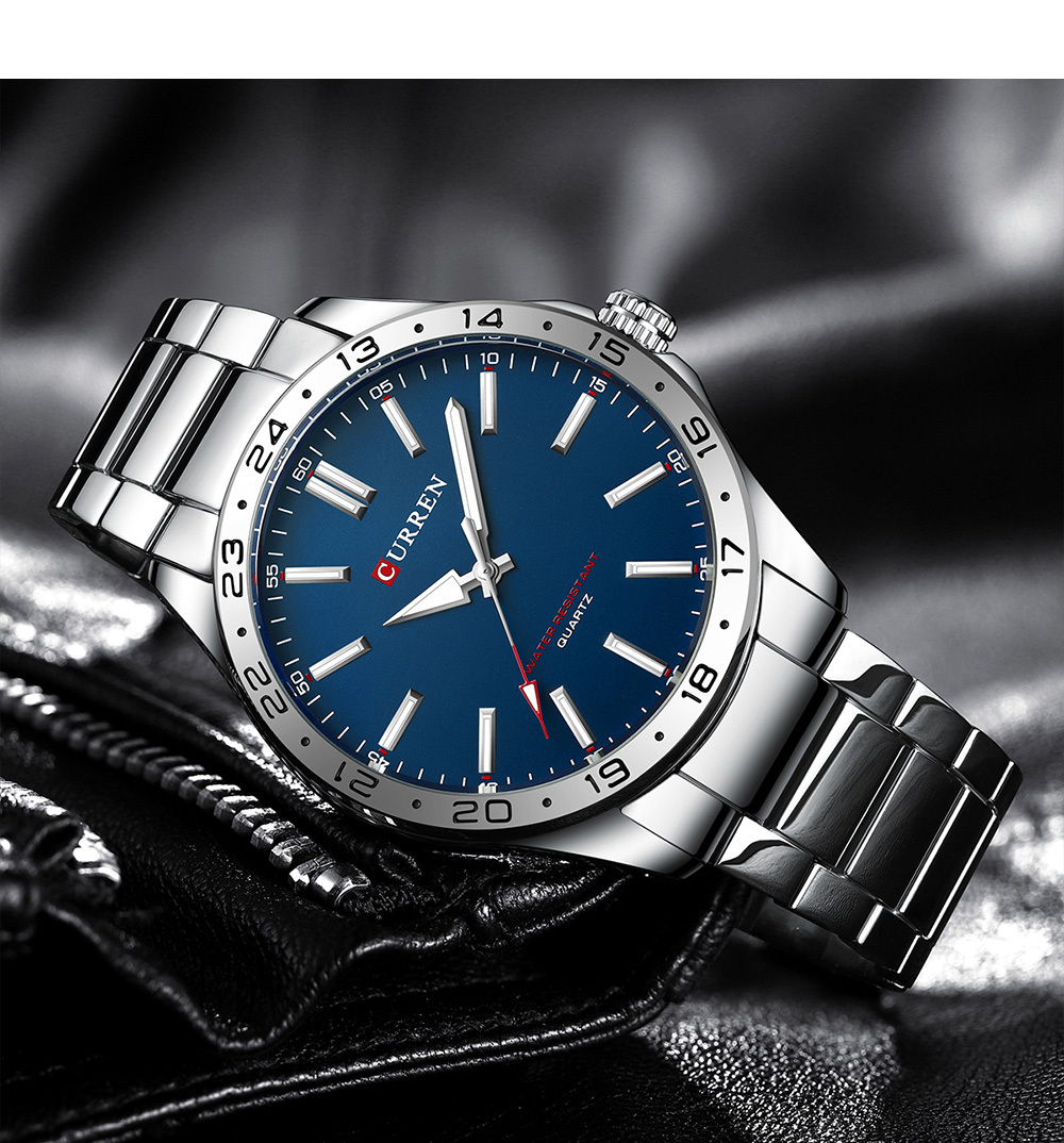 CURREN 8452 Silver White Gift  - Luxury Watch White 评论和价格