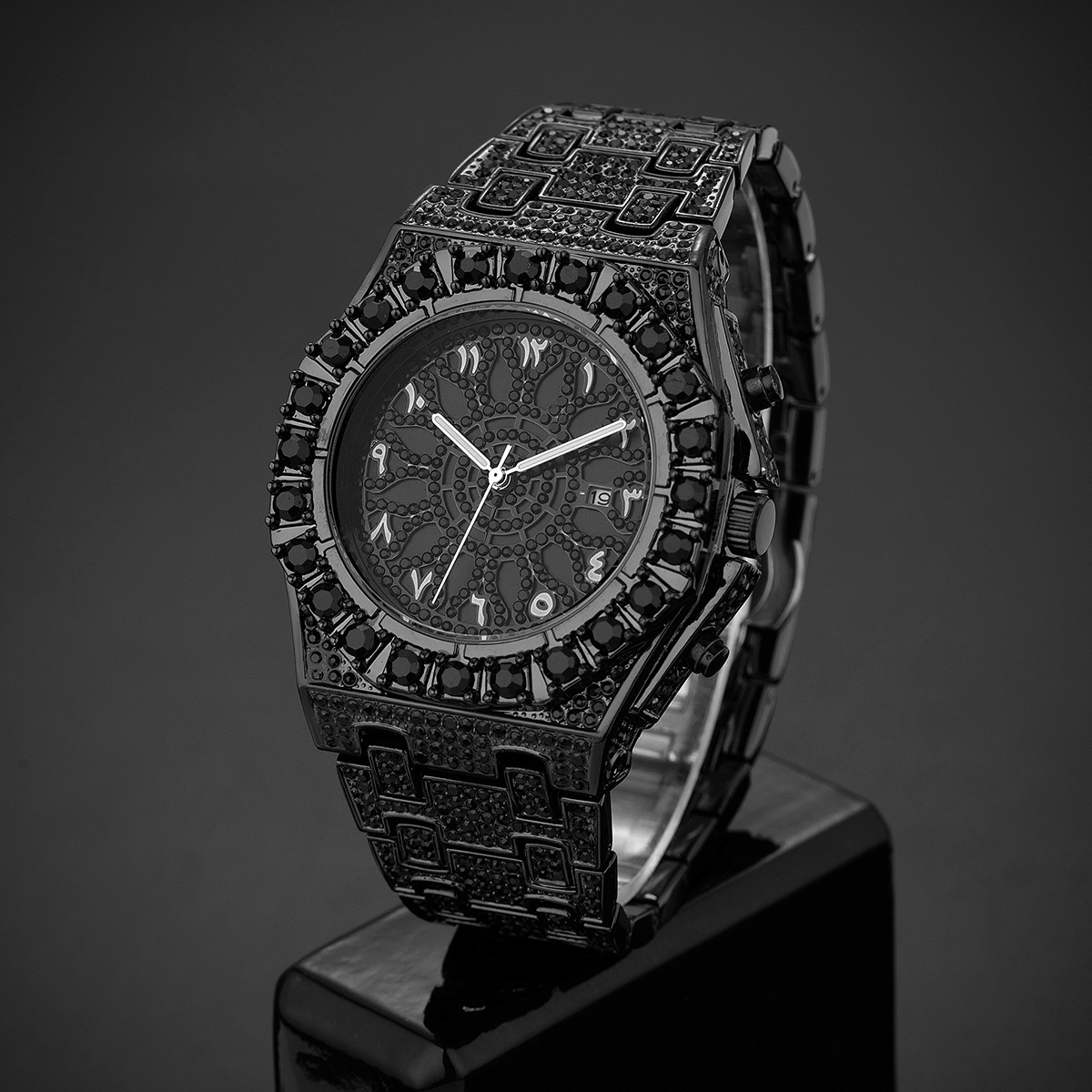 Uwin Luxury Full Paved Sunflow - Luxury Watch With Arabic Numerals 评论和价格