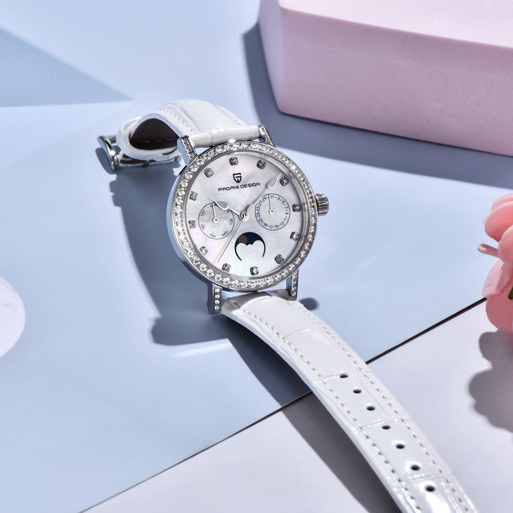 PAGANI DESIGN Women Quartz Wat - Luxury Watch White 评论和价格