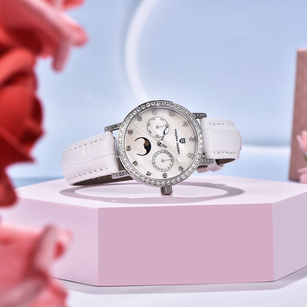 PAGANI DESIGN Women Quartz Wat - Luxury Watch White 评论和价格