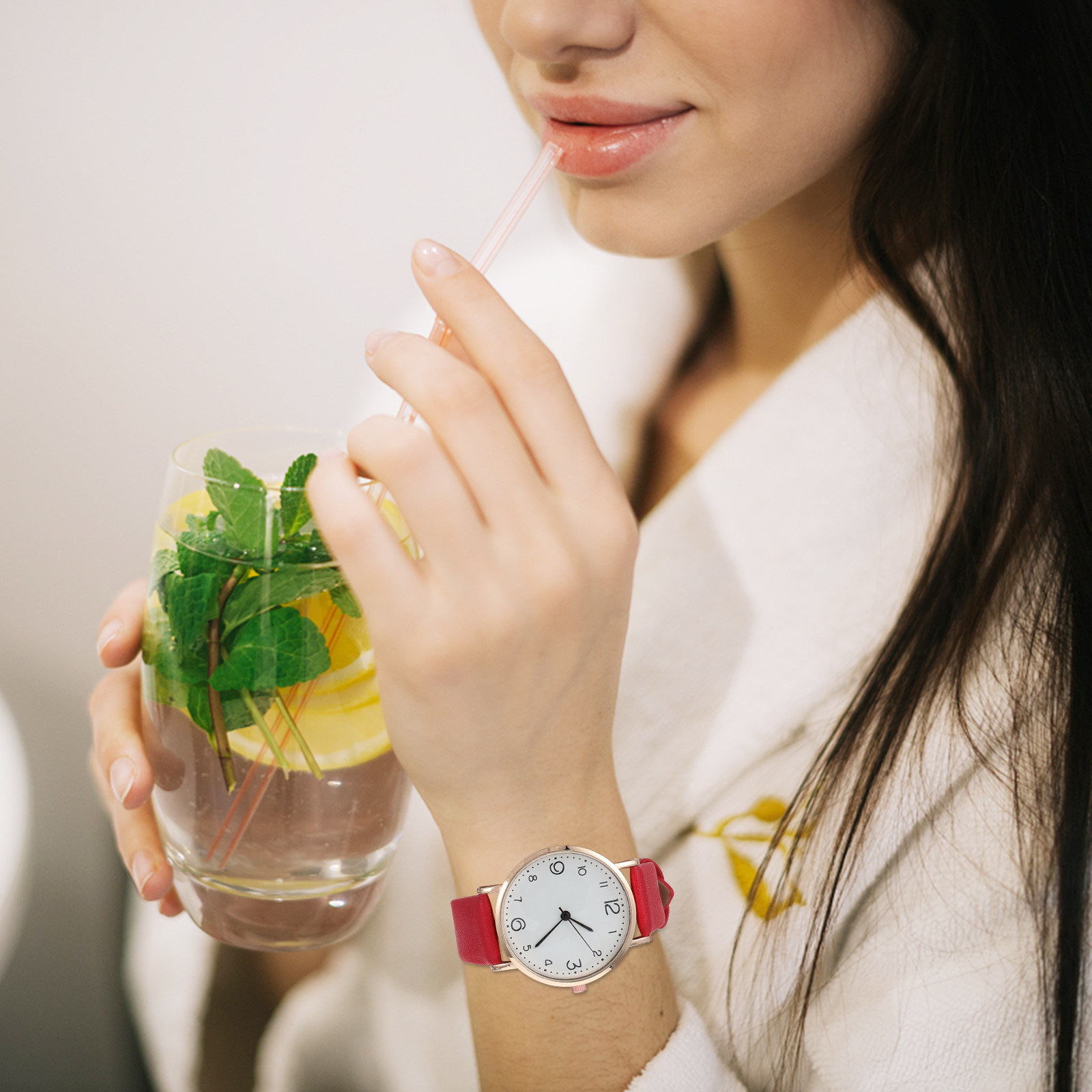 Lady Wristwatch Premium Band F - Luxury Watch White 评论和价格