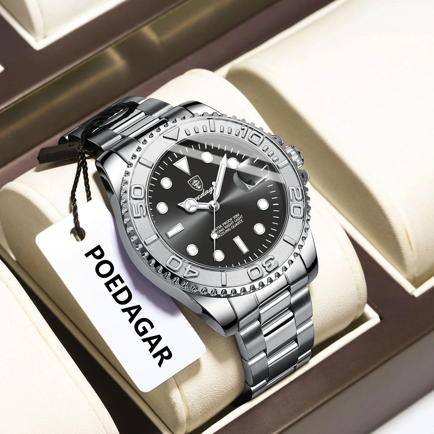 POEDAGAR Trendy Sport Man Watc - Luxury Watch Business 评论和价格