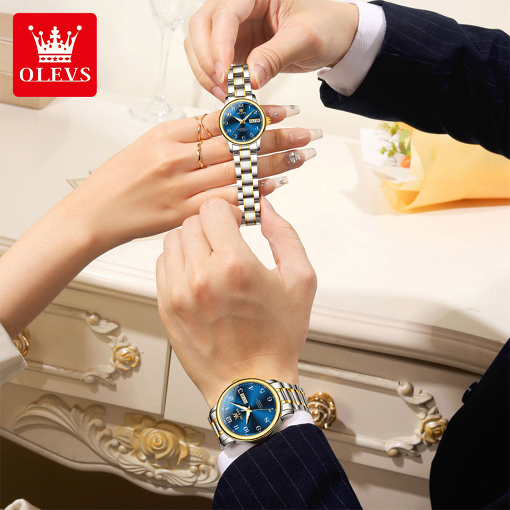 OLEVS Original Couple Watch 2  - Luxury Watch With Arabic Numerals 评论和价格