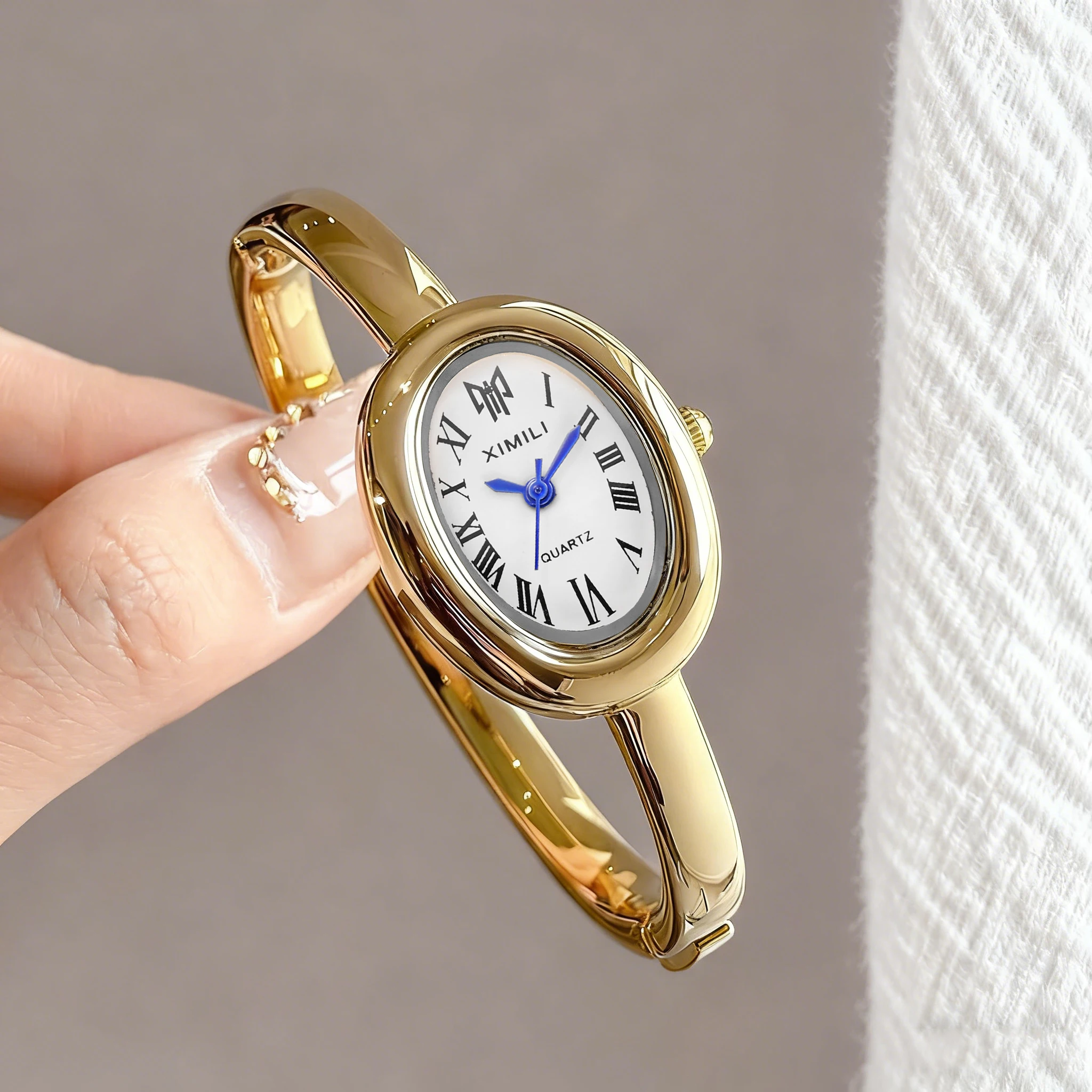 2026XIMILI Vintage Oval Bangle - Luxury Watch White 评论和价格