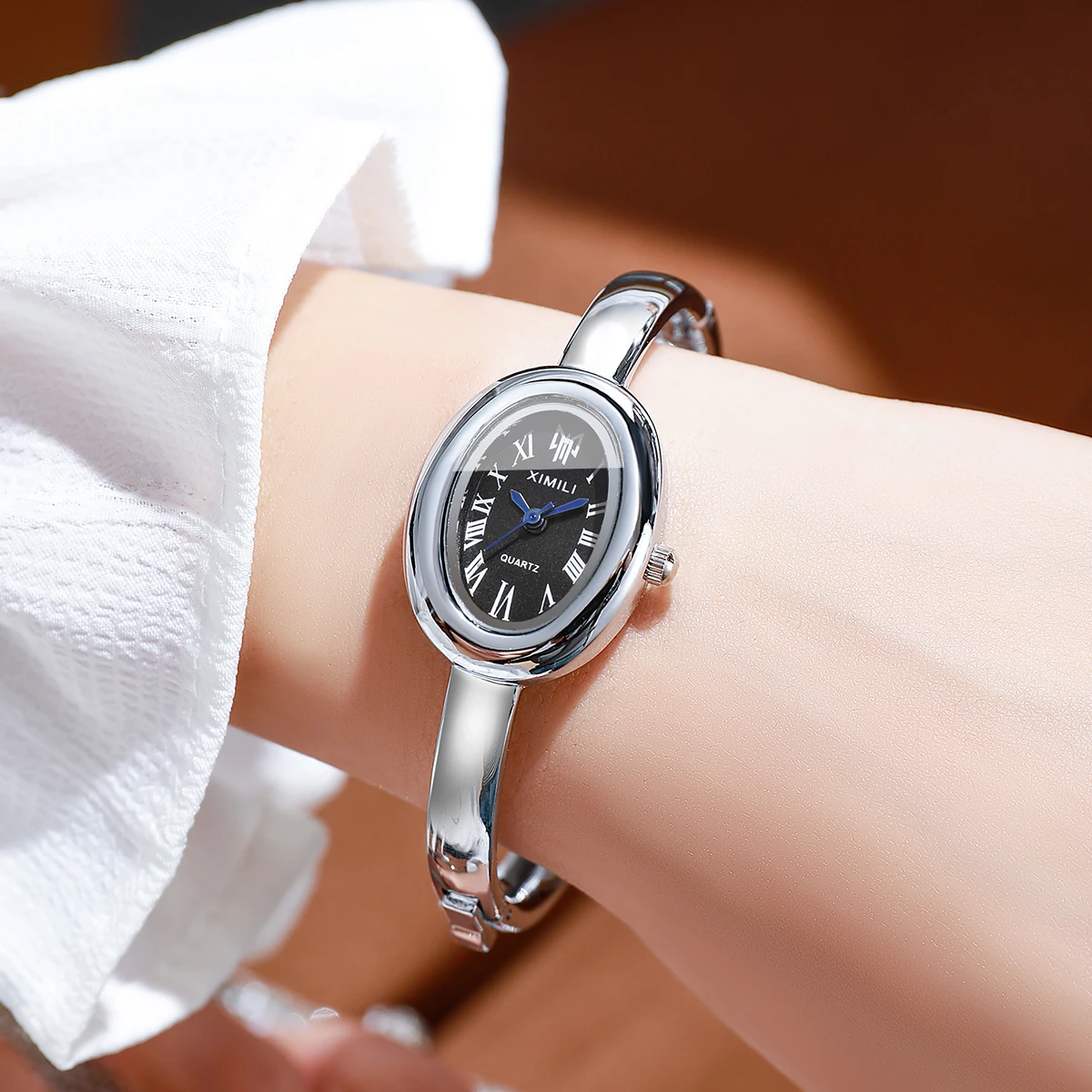 2026XIMILI Vintage Oval Bangle - Luxury Watch White 评论和价格