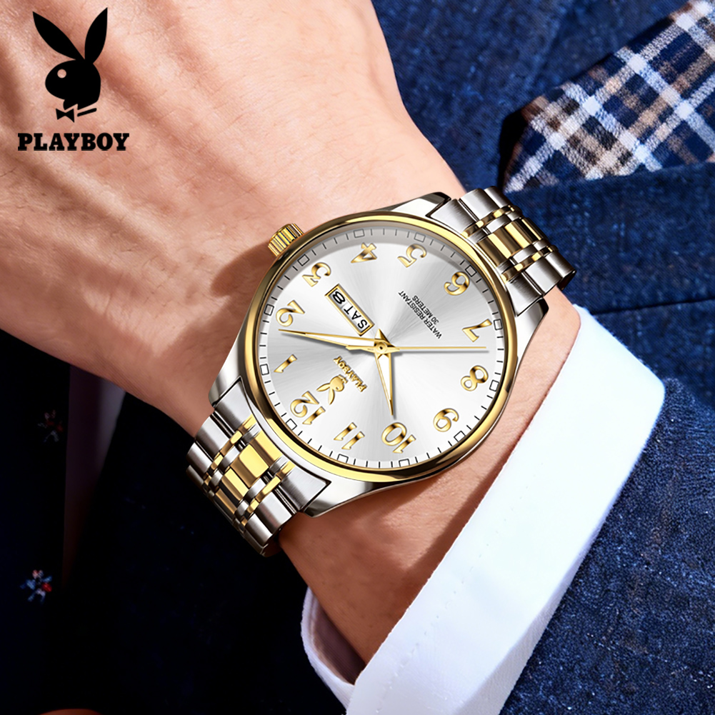 PLAYBOY 3533 Brand original au - Luxury Watch With Arabic Numerals 评论和价格