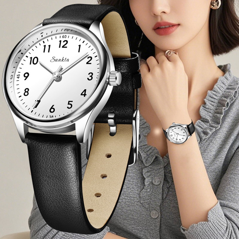 LIGE Simple Women Fashion Blac - Luxury Watch White 评论和价格