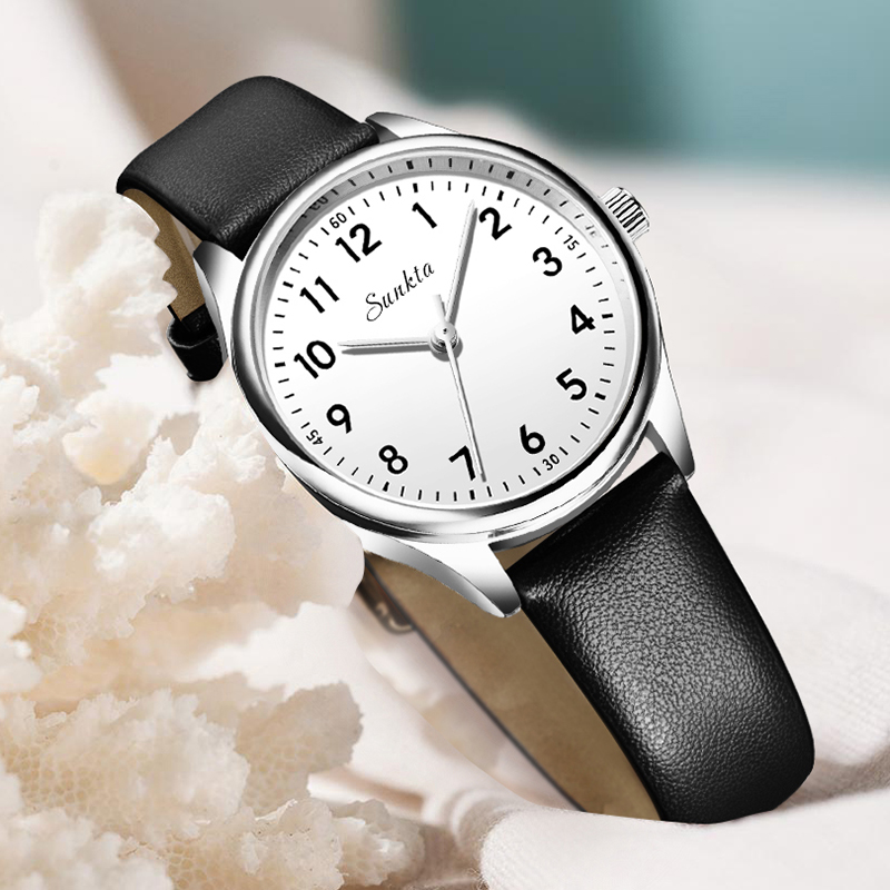 LIGE Simple Women Fashion Blac - Luxury Watch White 评论和价格