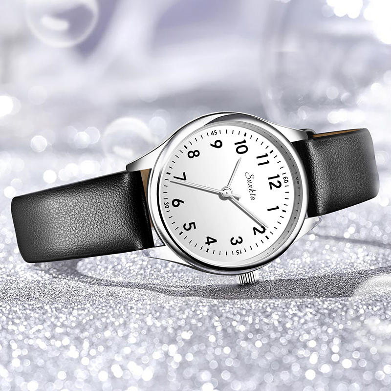 LIGE Simple Women Fashion Blac - Luxury Watch White 评论和价格