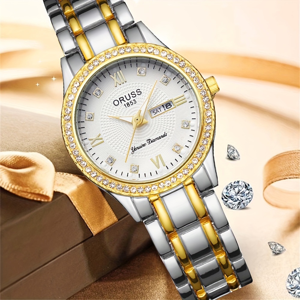 Women's watch room Gold with w - Luxury Watch White 评论和价格