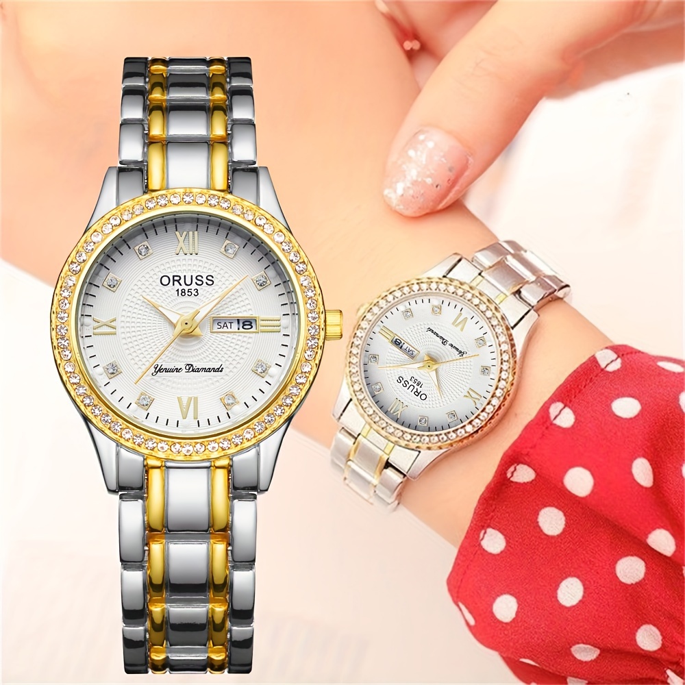 Women's watch room Gold with w - Luxury Watch White 评论和价格