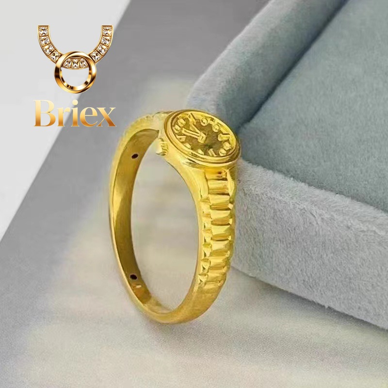 Briex Jewelry Real 18K Gold Ri - Luxury Watch Service 评论和价格