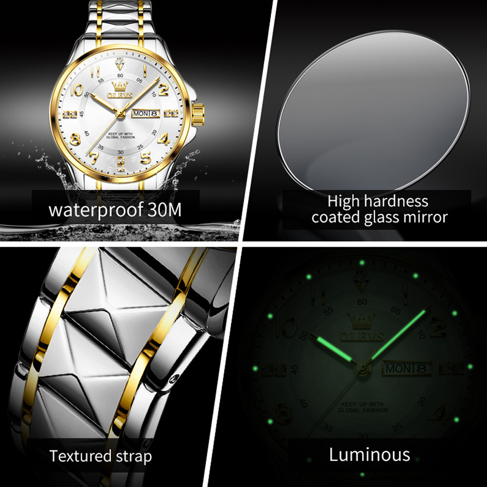 OLEVS Brand original wristwatc - Luxury Watch With Arabic Numerals 评论和价格