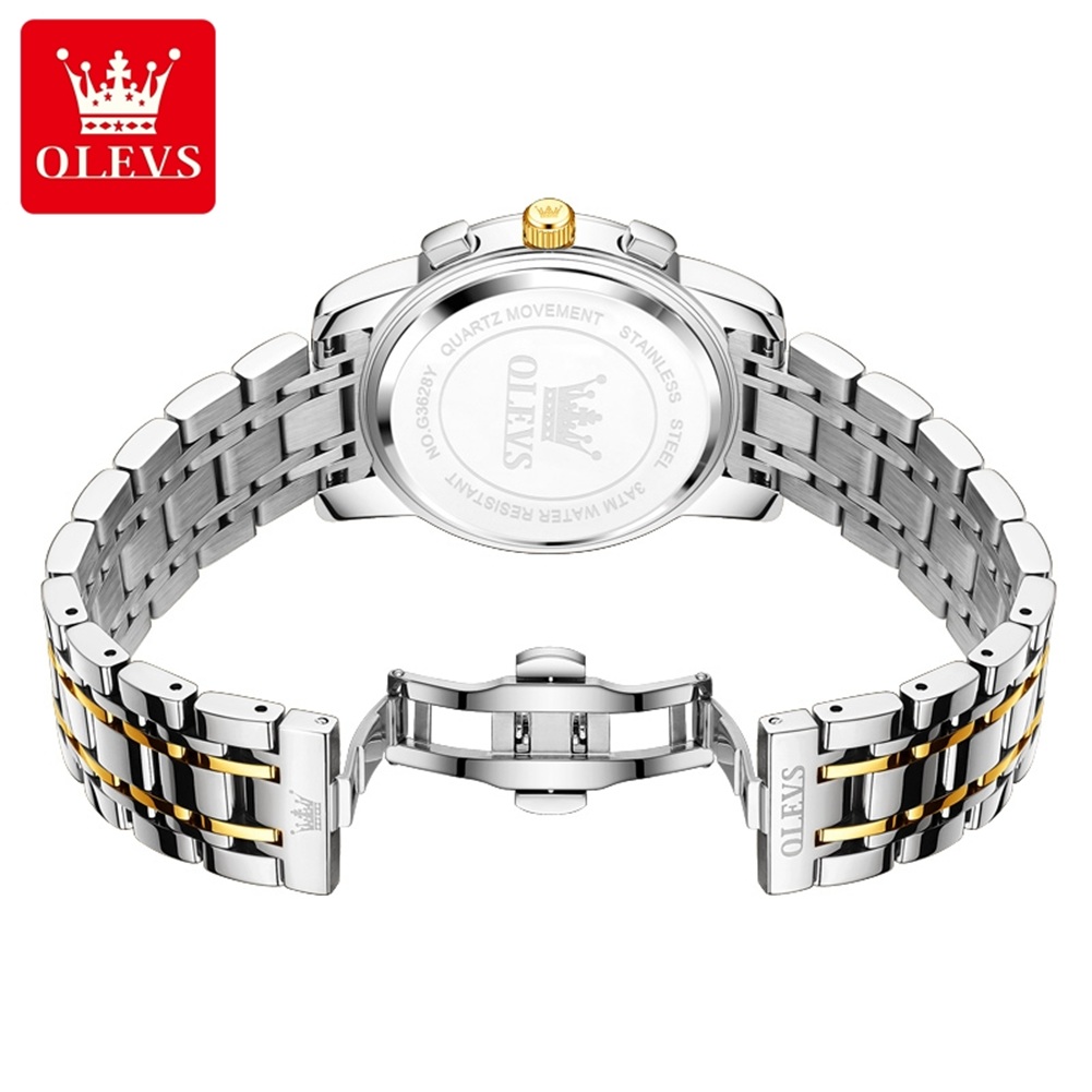 OLEVS 3628 Business Three Eye  - Luxury Watch With Arabic Numerals 评论和价格