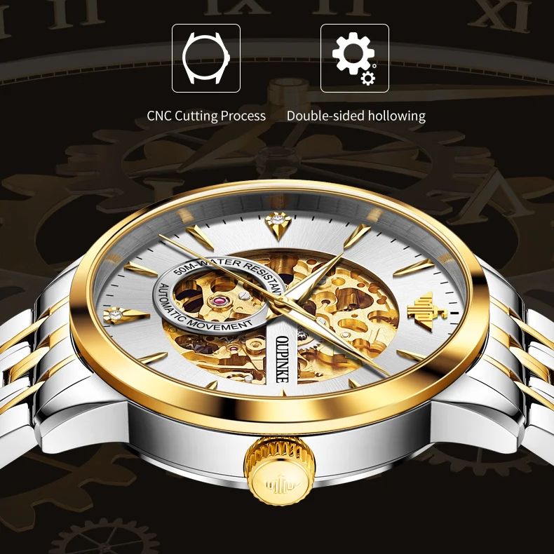 OUPINKE Luxury Fully Hollow Me - Luxury Watch All Brands 评论和价格