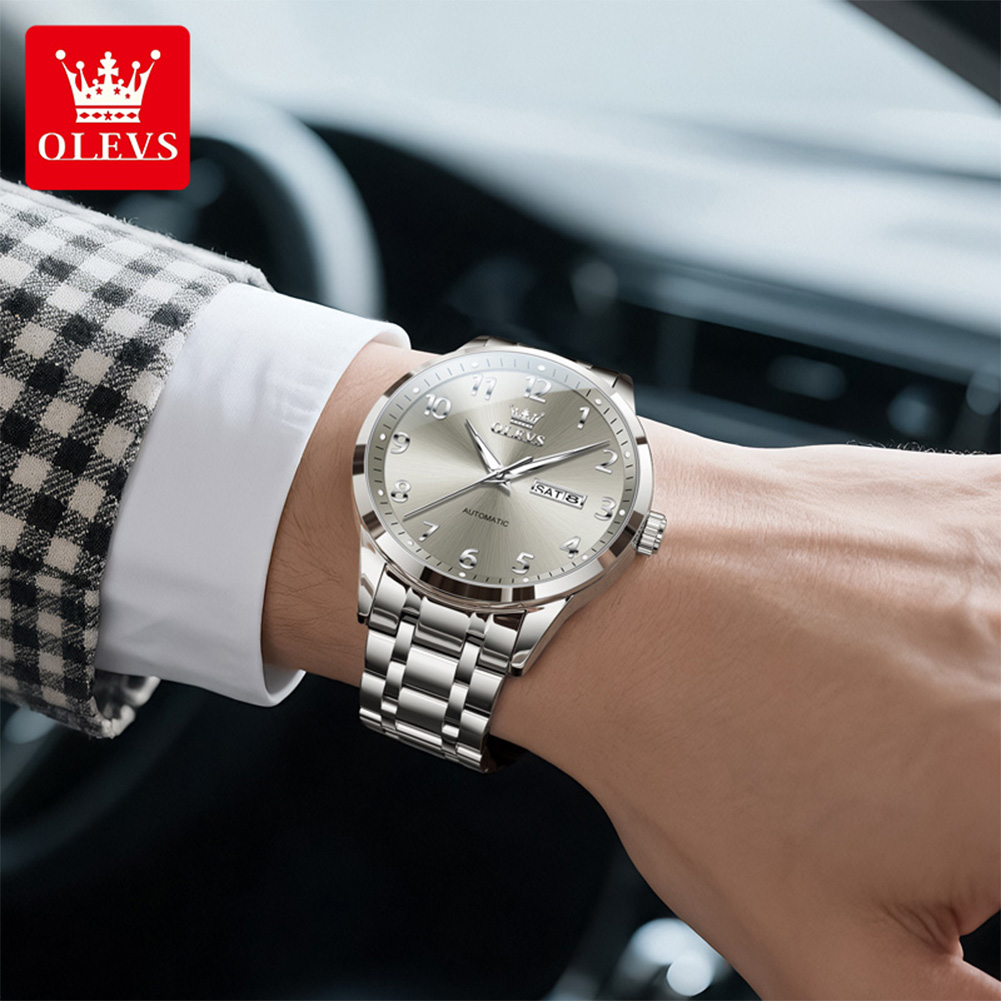 OLEVS automatic watch for man  - Luxury Watch With Arabic Numerals 评论和价格