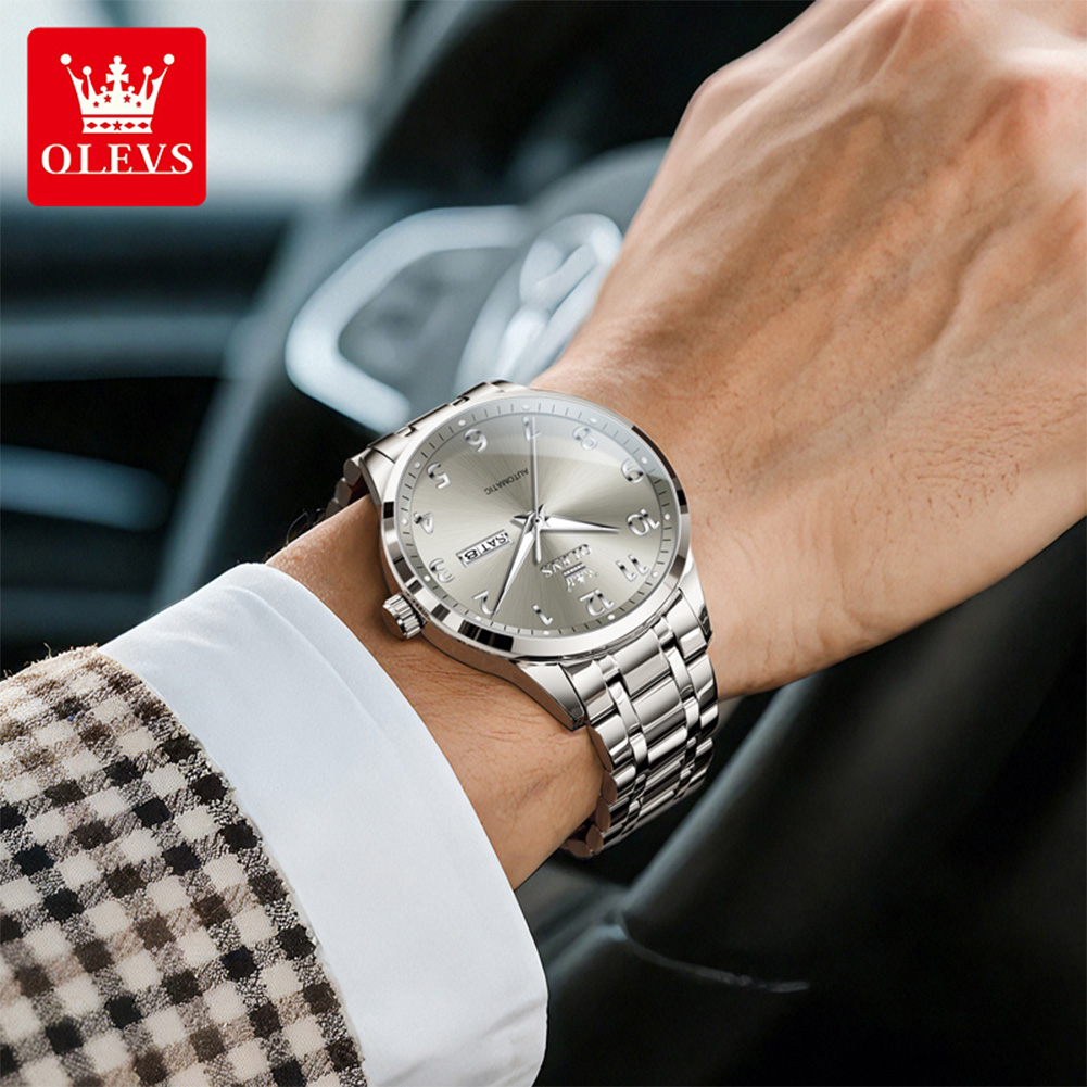 OLEVS automatic watch for man  - Luxury Watch With Arabic Numerals 评论和价格